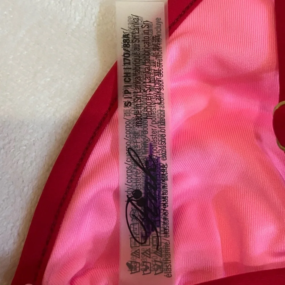 New! Frankie's Bikinis x PINK cape may rosemary bikini top 1526